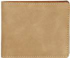 4 1/2" Light Brown Leatherette Bi-fold Wallet