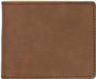 4 1/2" Dark Brown Leatherette Bi-fold Wallet