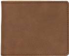 4 1/2" Dark Brown Leatherette Bi-fold Wallet