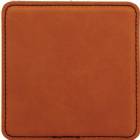 4" Rawhide Square Leatherette Coaster