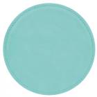 4" Teal Round Leatherette Coaster