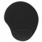 Black & Silver Leatherette Mouse Pad