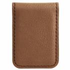 Dark Brown Leatherette Money Clip