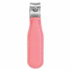 Pink Leatherette Nail Clipper