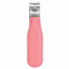 Pink Leatherette Nail Clipper