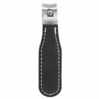 Black & Silver Leatherette Nail Clipper