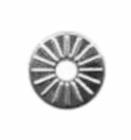 Silver 3/8" Diameter Flat Plaque Rosette