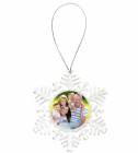 4 1/8" Clear Snowflake Ornament Customized