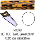 Round Hot Rod Flame Trophy Column - Cut to Length