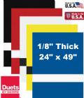 24" x 49" x 1/8" Gemini Duets XT Series Engraving Plastic 5 Colors