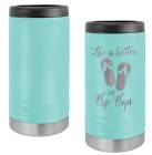 Teal Polar Camel Vacuum Insulated Slim Can Beverage Holder