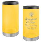 Yellow Polar Camel Vacuum Insulated Slim Can Beverage Holder