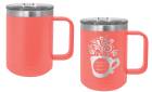 Coral 15oz Polar Camel Vacuum Insulated Travel Mug with Slider Lid