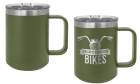 Olive Green 15oz Polar Camel Vacuum Insulated Travel Mug with Slider Lid