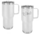 White 20oz Polar Camel Vacuum Insulated Travel Mug with Slider Lid