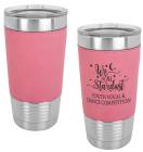 Pink/Black 20oz Polar Camel Vacuum Insulated Tumbler with Leatherette Grip