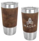 Rustic/Silver 20oz Polar Camel Vacuum Insulated Tumbler with Leatherette Grip
