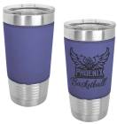 Purple/Black 20oz Polar Camel Vacuum Insulated Tumbler with Leatherette Grip