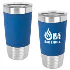 Blue/White 20oz Polar Camel Vacuum Insulated Tumbler with Silicone Grip