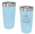 Light Blue 20oz Polar Camel Vacuum Insulated Tumbler with Slider Lid