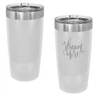 White 20oz Polar Camel Vacuum Insulated Tumbler with Slider Lid