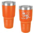 Orange 30oz Polar Camel Vacuum Insulated Tumbler with Clear Lid