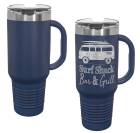 Navy Blue 40oz Polar Camel Vacuum Insulated Travel Mug with Straw