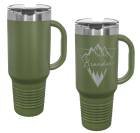 Olive Green 40oz Polar Camel Vacuum Insulated Travel Mug with Straw