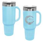 Light Blue 40oz Polar Camel Vacuum Insulated Travel Mug with Straw