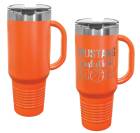 Orange 40oz Polar Camel Vacuum Insulated Travel Mug with Straw