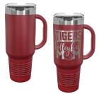 Maroon 40oz Polar Camel Vacuum Insulated Travel Mug with Straw