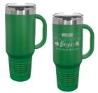 Green 40oz Polar Camel Vacuum Insulated Travel Mug with Straw