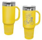 Yellow 40oz Polar Camel Vacuum Insulated Travel Mug with Straw