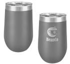 Dark Gray 16oz Stemless Polar Camel Vacuum Insulated Tumbler