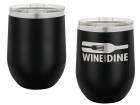 Black 12oz Polar Camel Vacuum Insulated Wine Tumbler