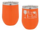 Orange 12oz Polar Camel Vacuum Insulated Wine Tumbler