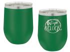 Green 12oz Polar Camel Vacuum Insulated Wine Tumbler