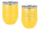 Yellow 12oz Polar Camel Vacuum Insulated Wine Tumbler