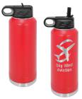 Red 40oz Polar Camel Vacuum Insulated Water Bottle