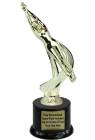 9" Motion Series Female Swimmer Trophy Kit with Pedestal Base