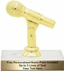 4 1/2" Gold Microphone Trophy Kit