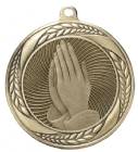 2 1/4" Praying Hands Laurel Wreath Award Medal