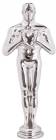 8 3/4" Metal Achievement Male Silver Trophy Figure