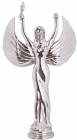 8 3/4" Metal Victory Female Silver Trophy Figure