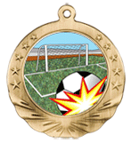 3D Soccer Motion Award Medal 2 3/4"
