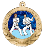 3D Karate Motion Award Medal 2 3/4"