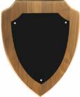 8 1/2" x 10 1/2" Walnut Shield Plaque Blank with Plate