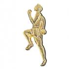 Gold Track Runner Lapel Chenille Insignia Pin - Metal