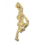 Gold Majorette Drum Lapel Chenille Insignia Pin - Metal