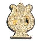 Gold Orchestra Lapel Chenille Insignia Pin - Metal